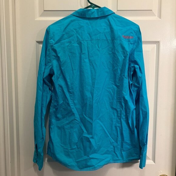 ARIAT Kirby Turquoise/Blue & Pink Fitted Shirt LG - Picture 8 of 8